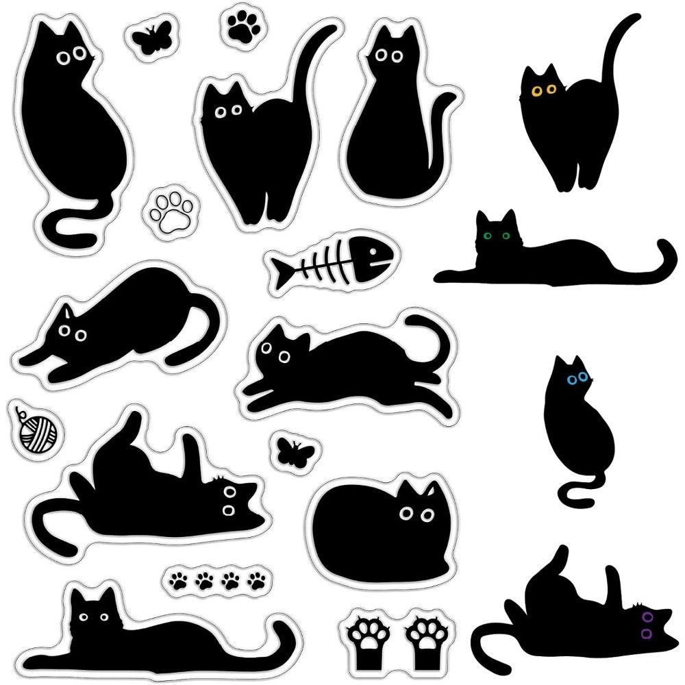 Vintage Collectible Magazines - Black Cat Clear Rubber Stamps Fish