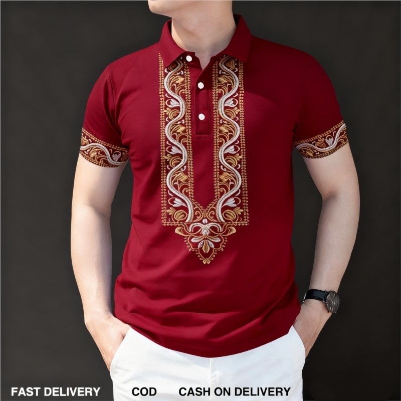 2026 Mens Barong Polo Shirt fo - огляд і ціна Vintage Collectible Buttons