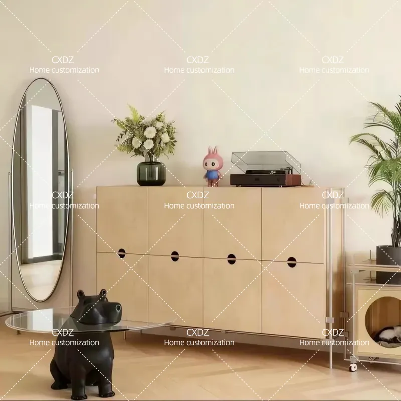 Retro Birch Wood Side Cabinet  - огляд і ціна Vintage Collectible Glass