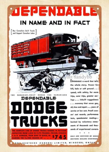 1931  trucks metal tin sign st - огляд і ціна Vintage Collectible Stores
