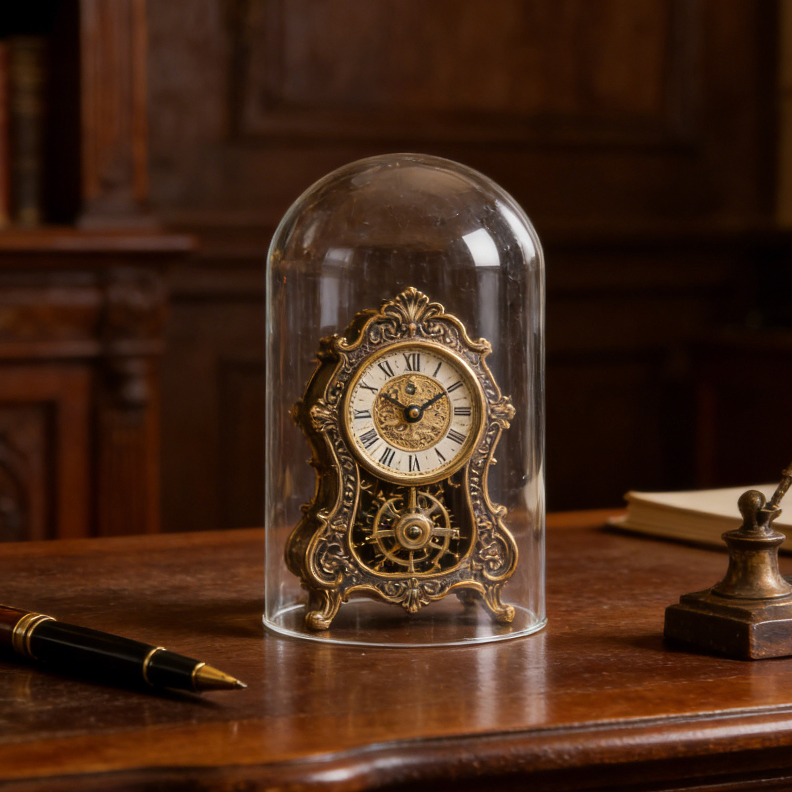 Mechanical Clock Glass Cover F - огляд і ціна Vintage Collectible Bells