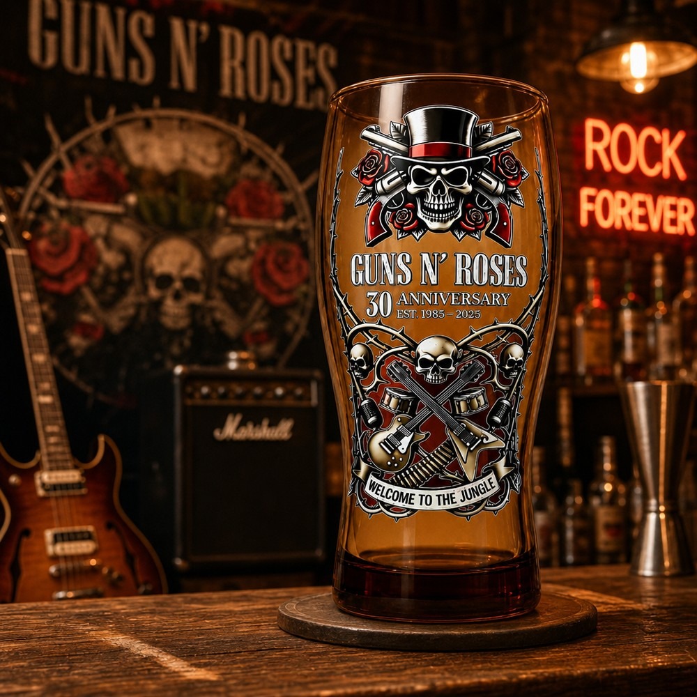 Guns N' Roses Memorial Beer Mu - огляд і ціна Vintage Collectible Glass