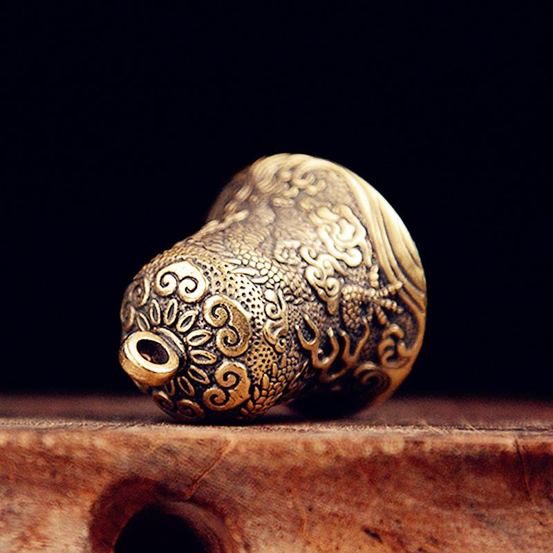Vintage Brass Bell Carved Drag - огляд і ціна Vintage Collectible Bells