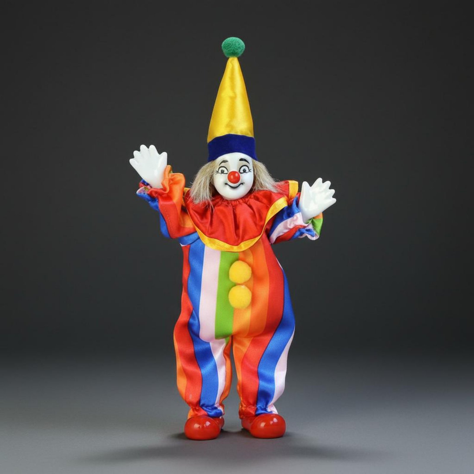 Vintage Porcelain Clown Doll D - огляд і ціна Vintage Collectible Porcelain Dolls