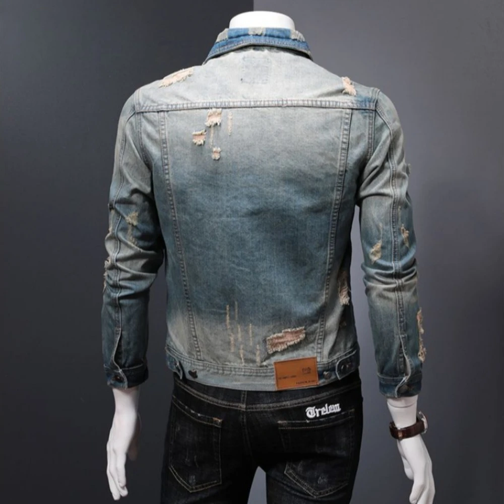 Padded Denim Jackets Man Warm  - огляд і ціна Vintage Collectible Buttons