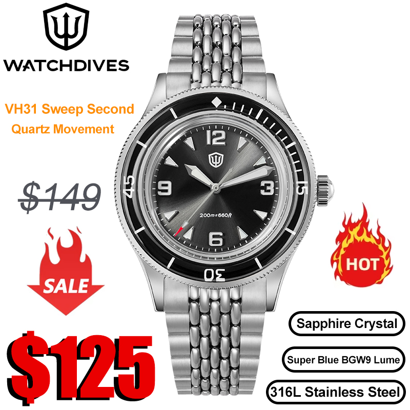 Watchdives WD50Q Watches VH31  - огляд і ціна Vintage Collectible Watches