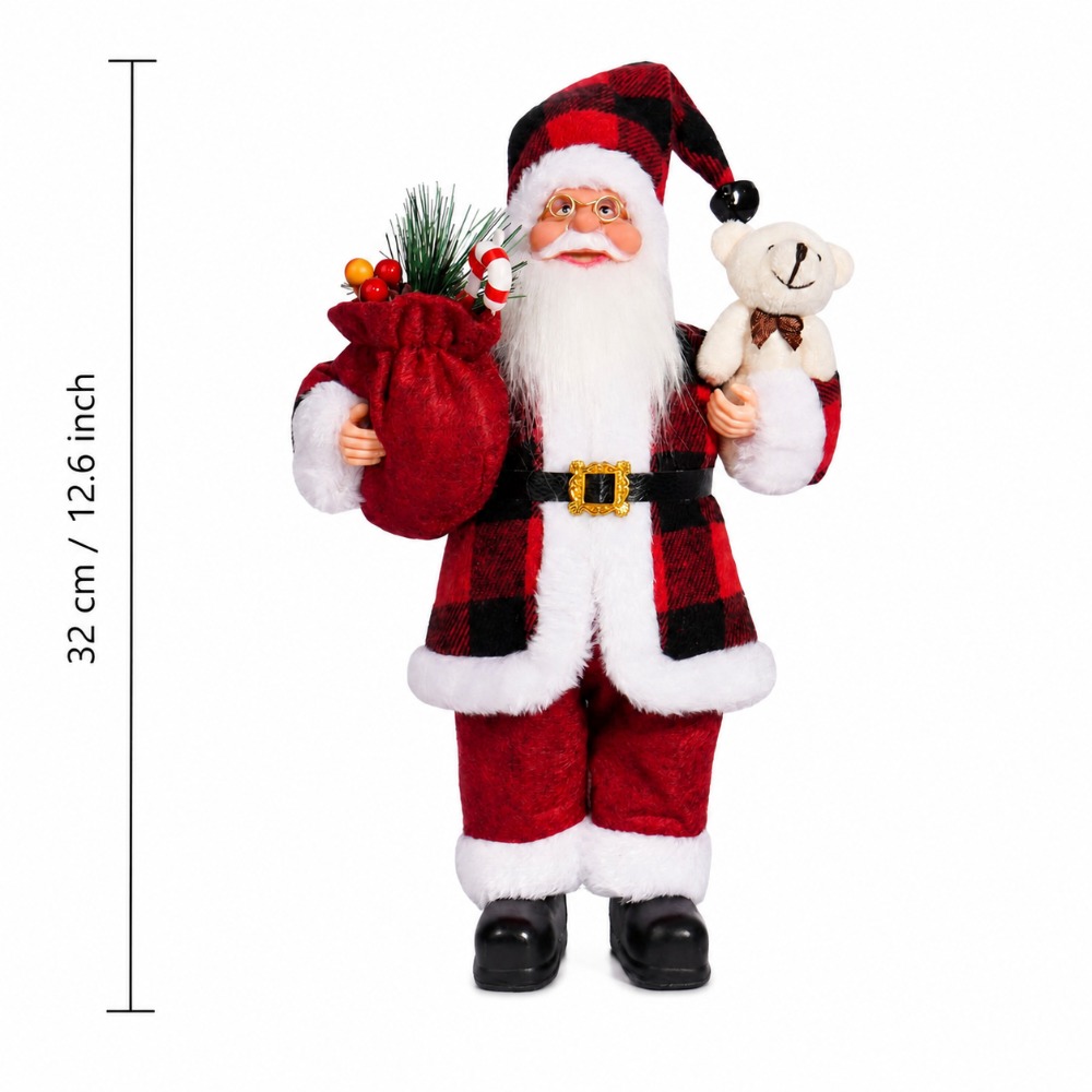 Red and black checkered Santa  - огляд і ціна Vintage Collectible Santa