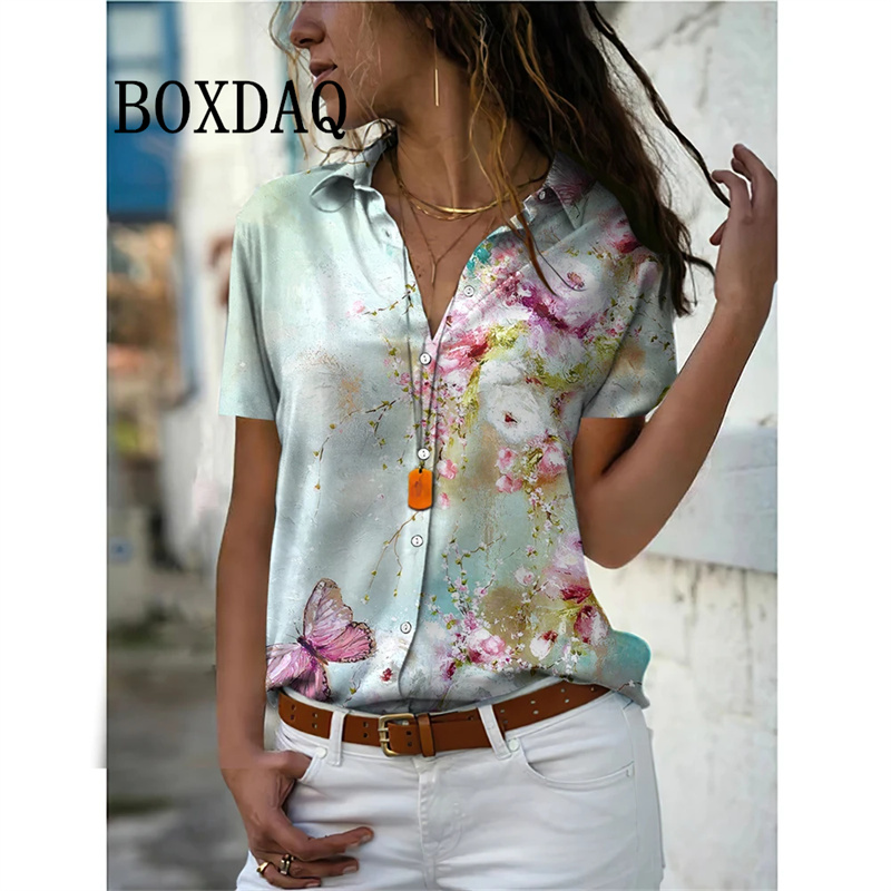 Summer Women Shirt Vintage Flo - огляд і ціна Vintage Collectible Buttons
