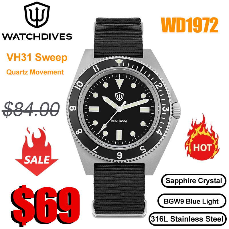 Watchdives WD1972 Quartz Watch - огляд і ціна Vintage Collectible Watches
