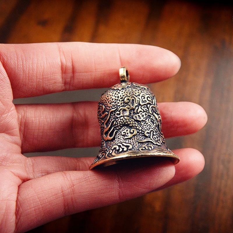 Vintage Brass Bell Carved Drag - огляд і ціна Vintage Collectible Bells
