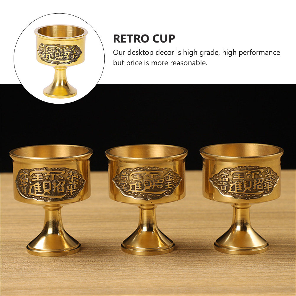 1Pcs Pure Copper Wine Cup Vint - огляд і ціна Vintage Collectible Ornaments