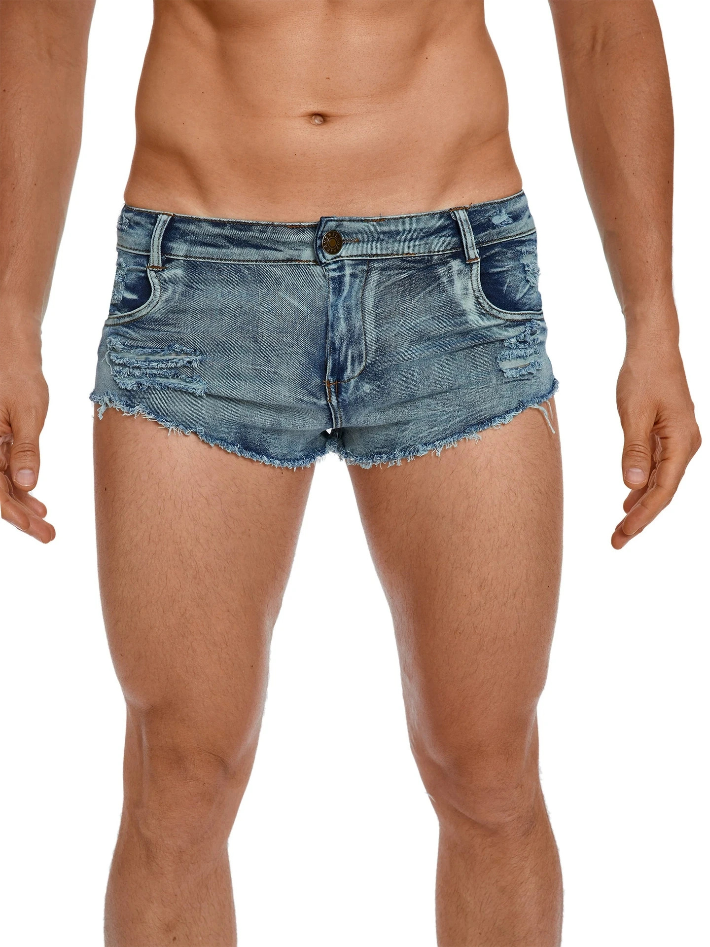 Men's Low Waist Jeans Shorts F - огляд і ціна Vintage Collectible Buttons