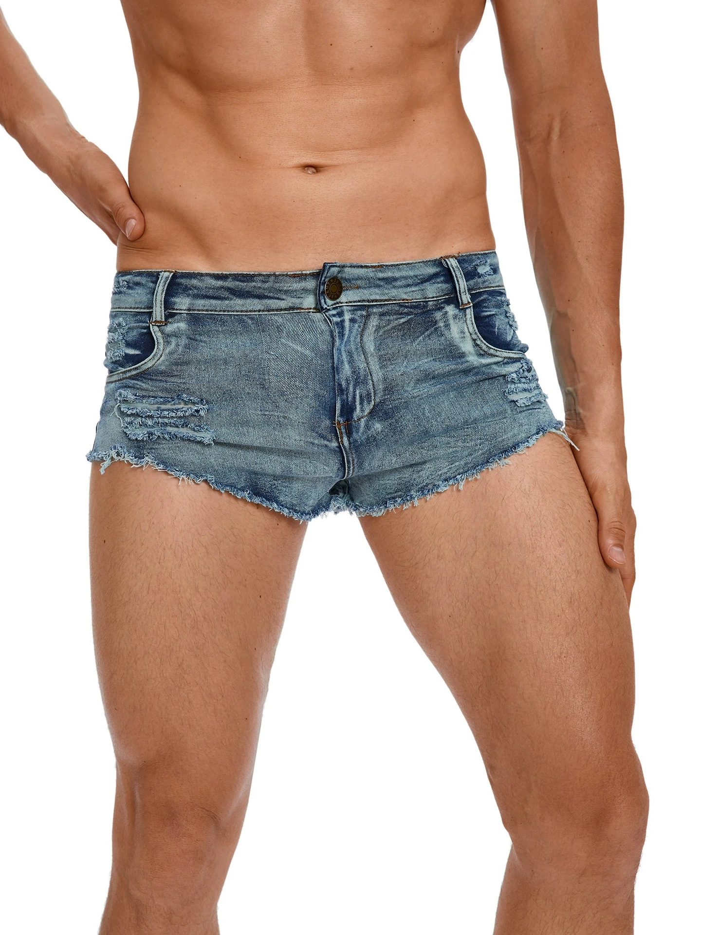 Men's Low Waist Jeans Shorts F - огляд і ціна Vintage Collectible Buttons